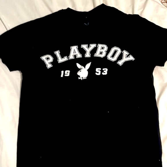 PLAYBOY Black T-shirt. Small, Barely used - Picture 1 of 3